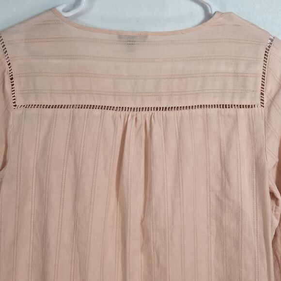 Talbots Cotton Blouse Pink Lightweight With Buttons Long Sleeve Small - Picture 6 of 10